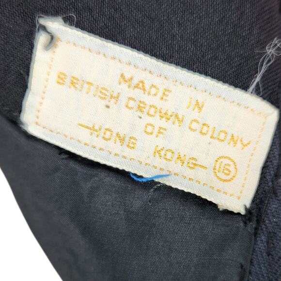 Vintage 50s 60s Hand Beaded Cocktail Dress British Crown Colony of Hong Kong - Picture 2 of 12